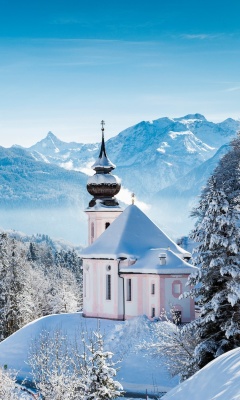 Fondo de pantalla Bavaria under Snow 240x400