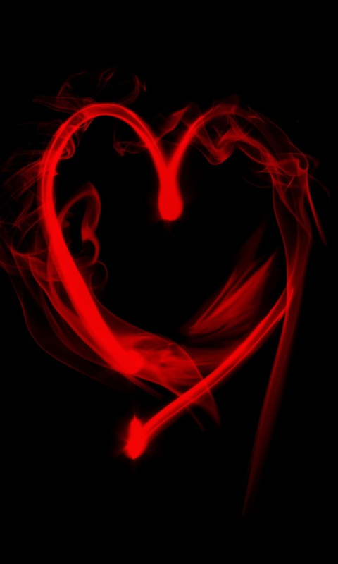 Das Flaming Heart Wallpaper 480x800