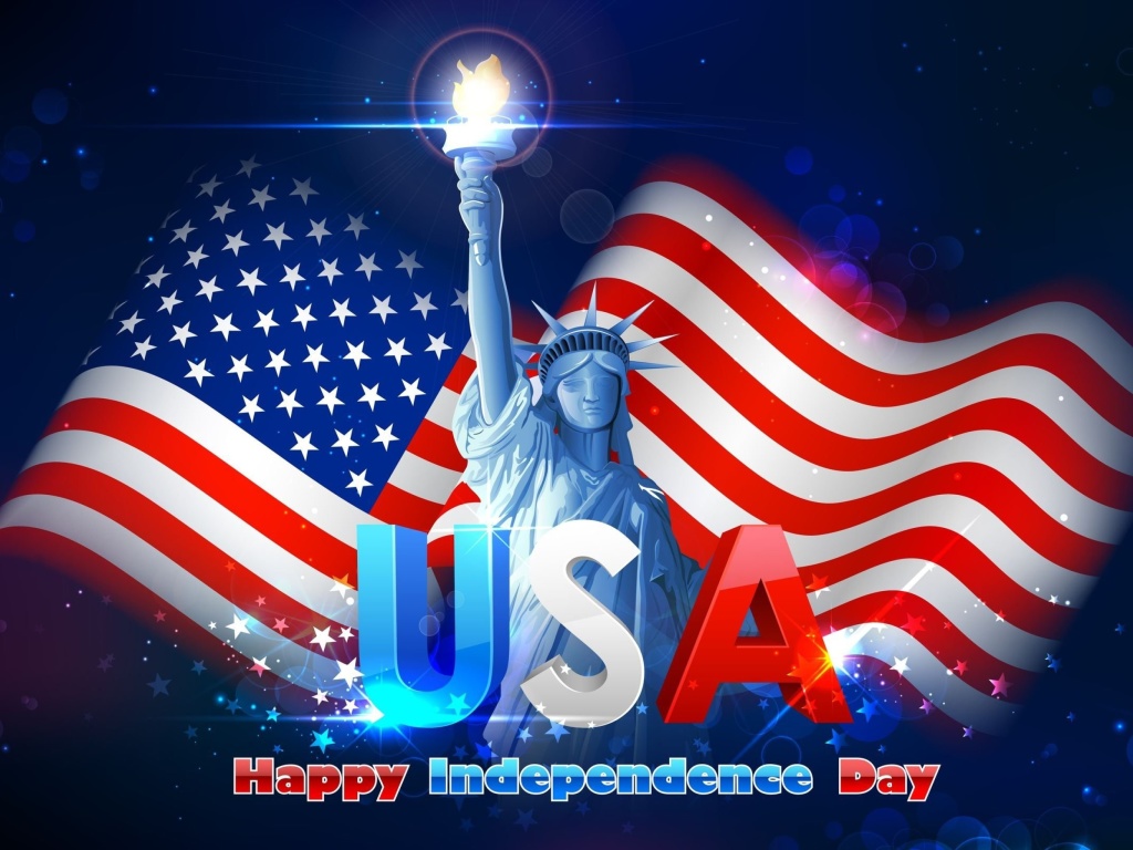 Das 4TH JULY Independence Day USA Wallpaper 1024x768