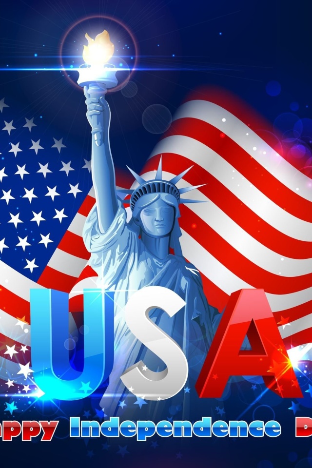 Fondo de pantalla 4TH JULY Independence Day USA 640x960