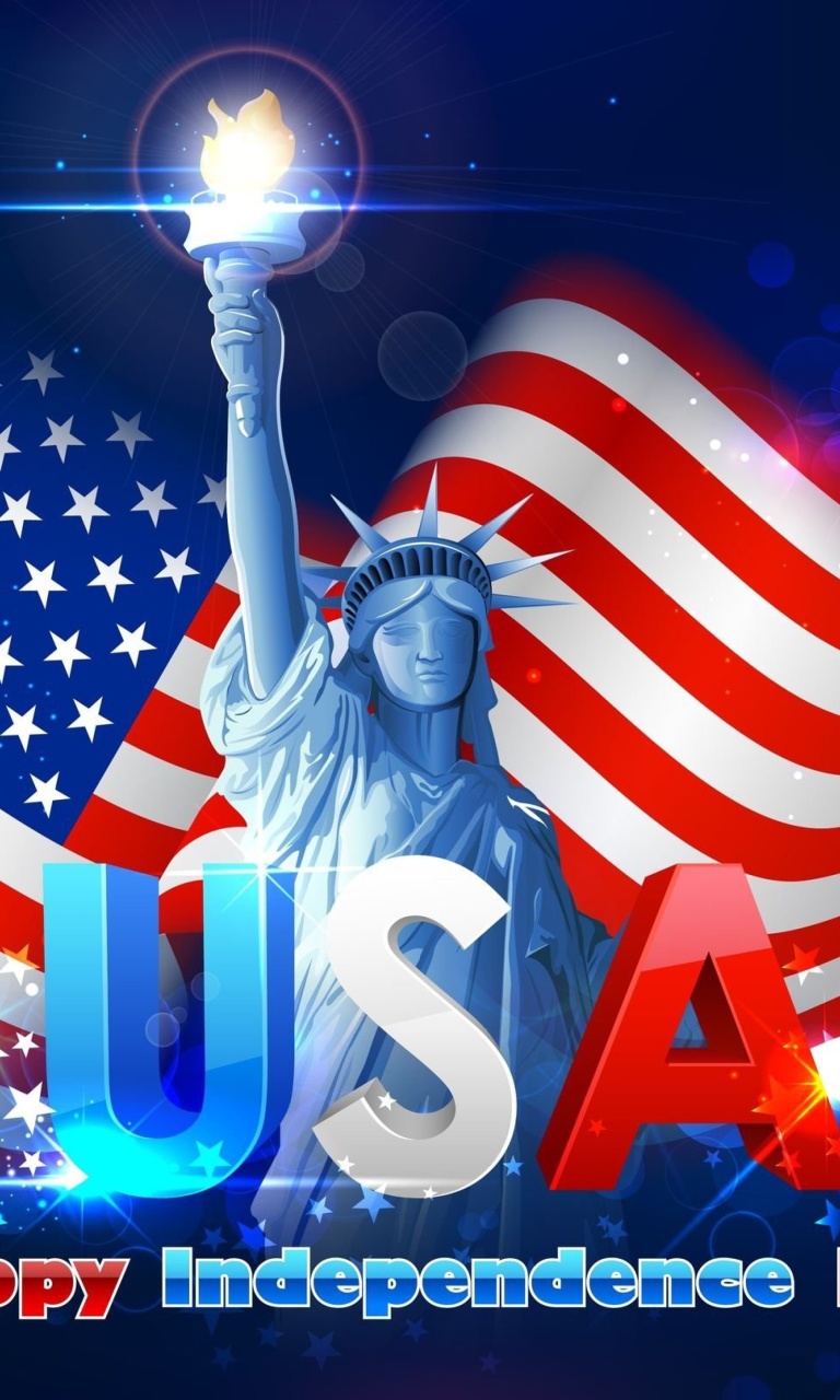 Das 4TH JULY Independence Day USA Wallpaper 768x1280