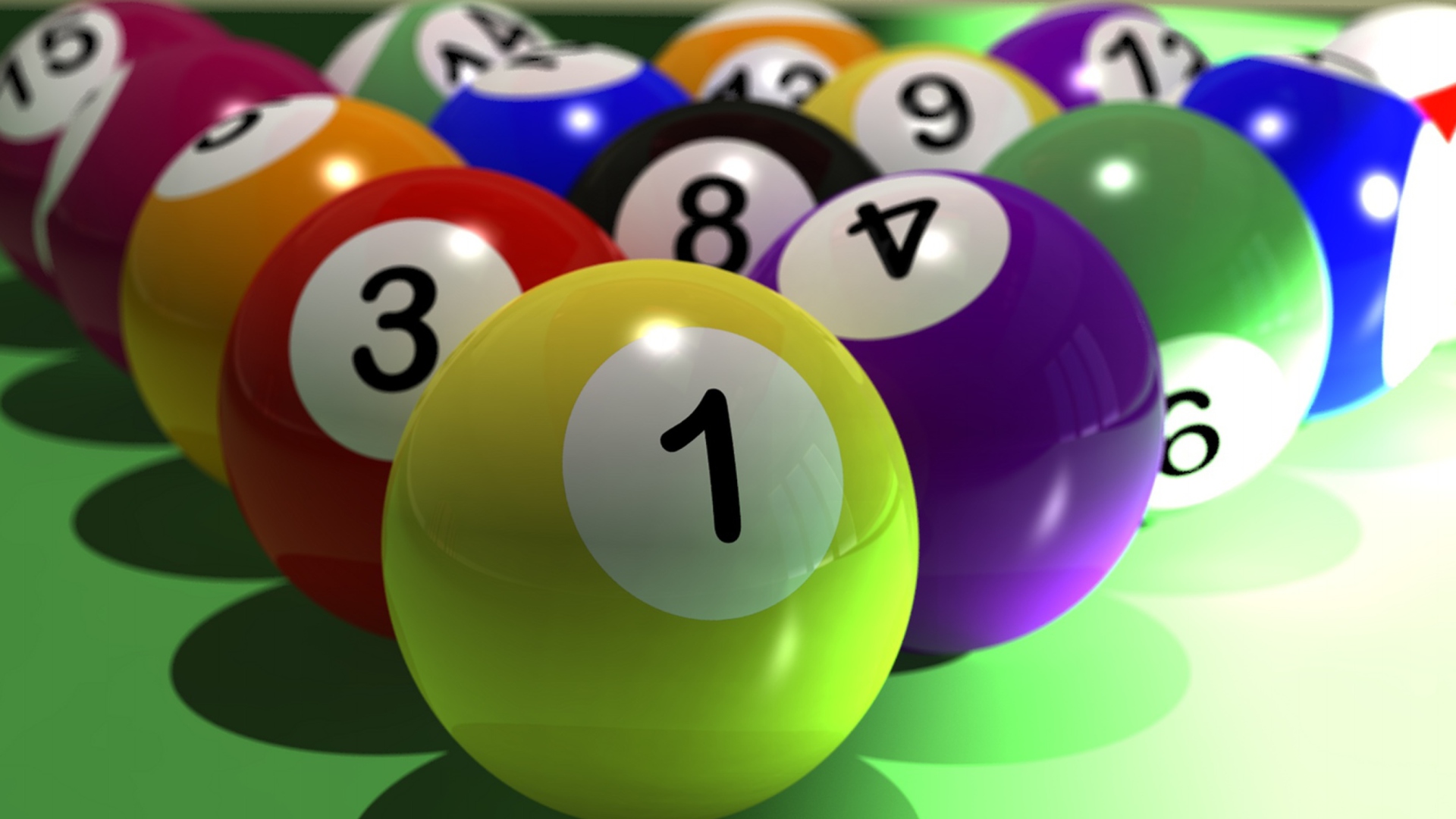 Screenshot №1 pro téma Billiard Balls 1920x1080