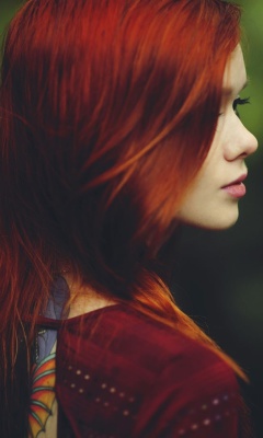 Redhead Girl wallpaper 240x400