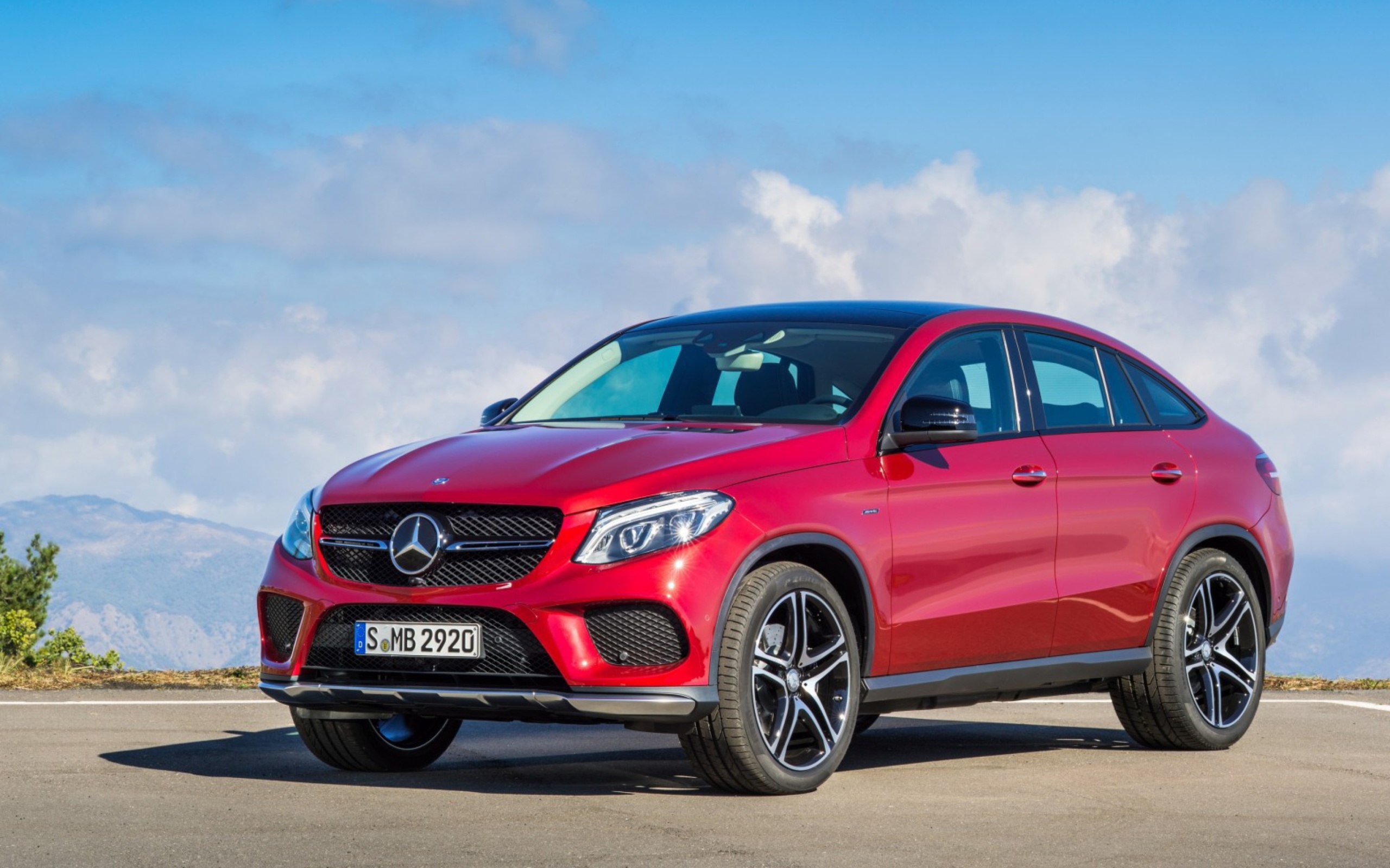 2016 Mercedes Benz GLE 450 AMG Red wallpaper 2560x1600