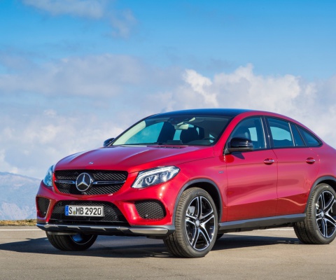 2016 Mercedes Benz GLE 450 AMG Red wallpaper 480x400