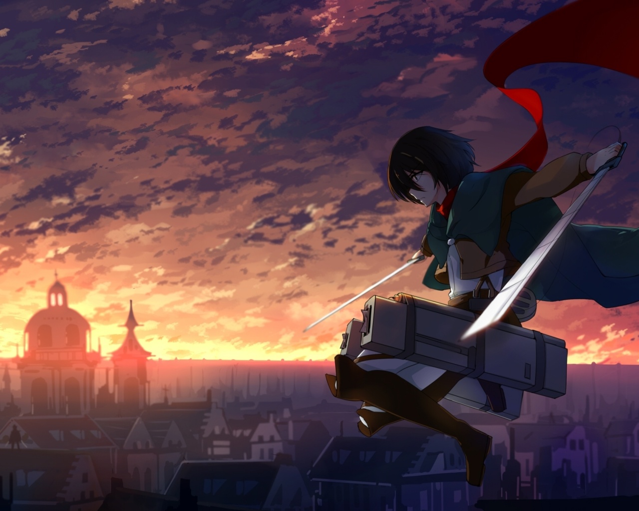 Обои Mikasa Ackerman Attack on Titan 1280x1024