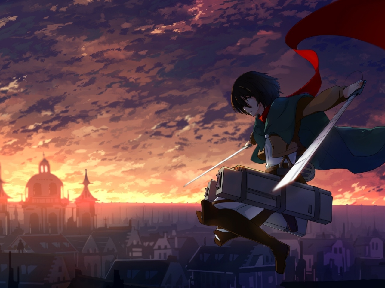 Обои Mikasa Ackerman Attack on Titan 1280x960