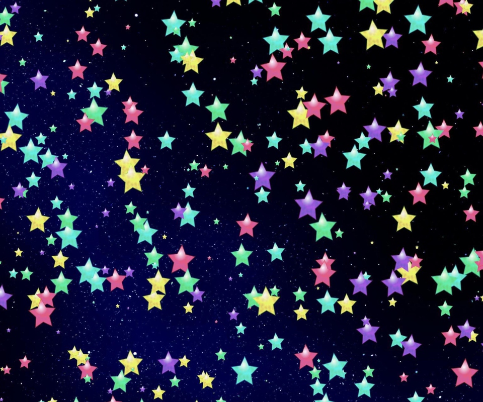 Das Colorful Stars Wallpaper 960x800