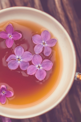 Fondo de pantalla Lilac Tea 320x480