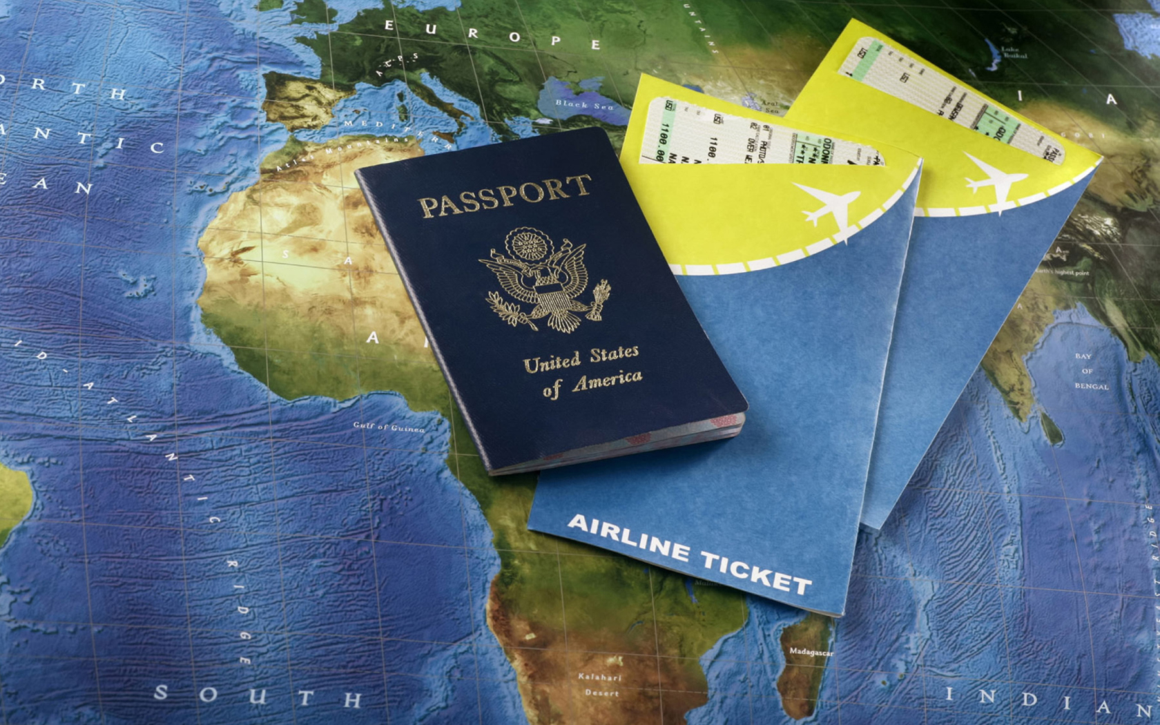 Обои World Travel Tourism - Passport Visa 1680x1050