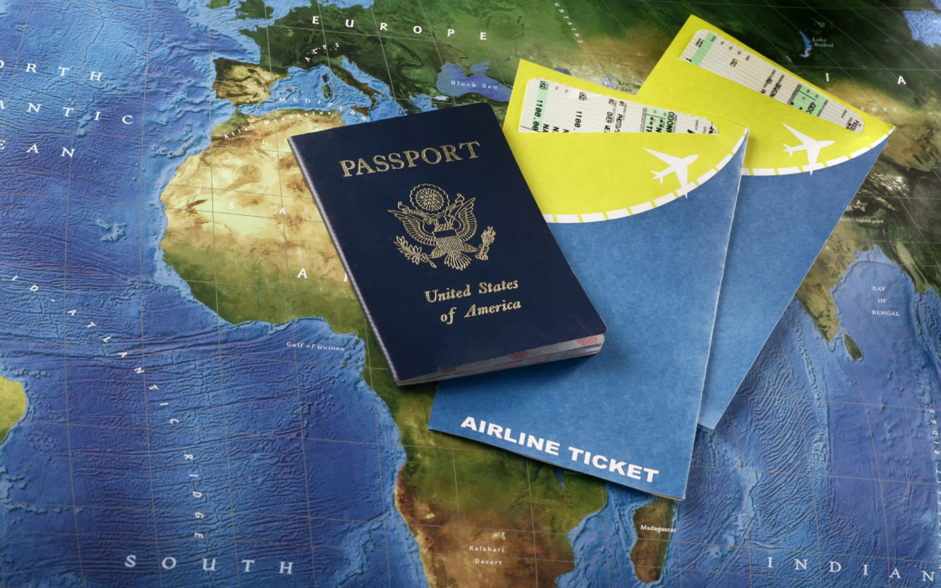 Fondo de pantalla World Travel Tourism - Passport Visa 1920x1200