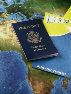 Обои World Travel Tourism - Passport Visa 240x320