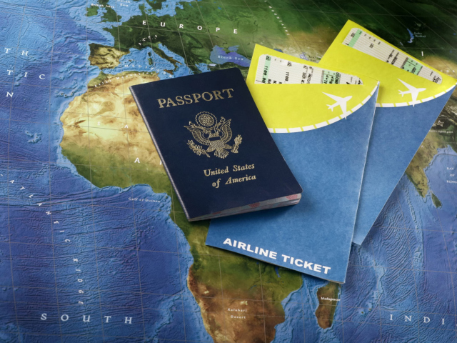 Das World Travel Tourism - Passport Visa Wallpaper 640x480
