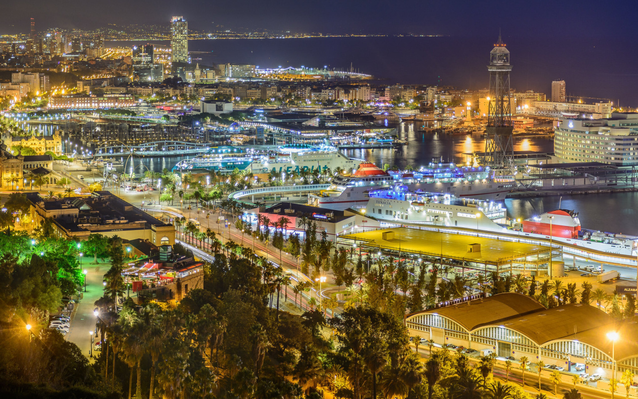 Das Barcelona Marina Wallpaper 1280x800