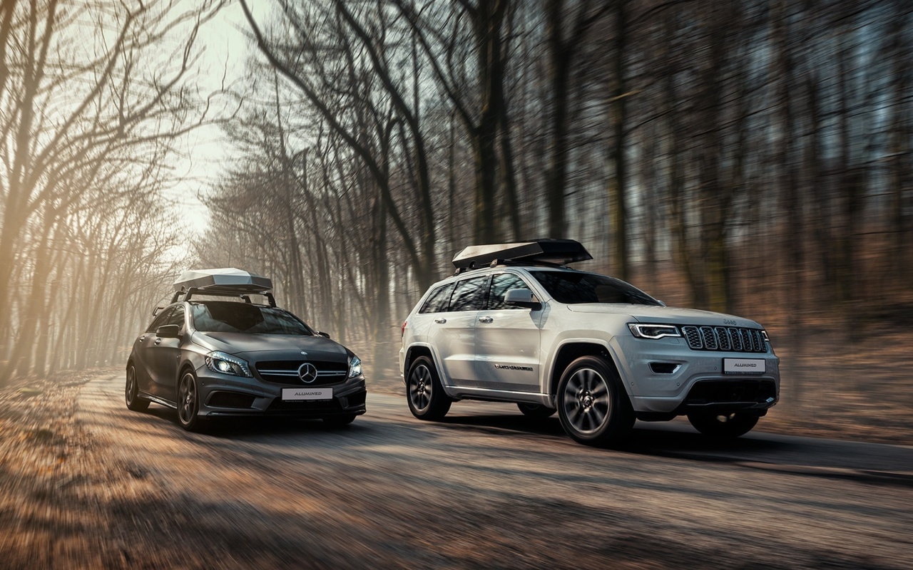 Das Jeep VS Mercedes Wallpaper 1280x800