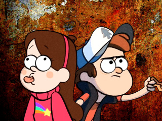 Mabel and Dipper in Gravity Falls wallpaper 320x240