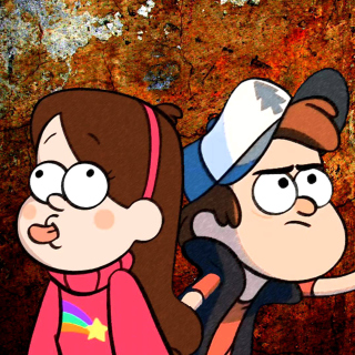 Mabel and Dipper in Gravity Falls Background for iPad Air