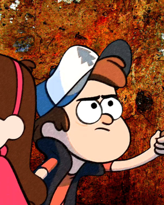 Mabel and Dipper in Gravity Falls - Obrázkek zdarma pro iPhone 4S
