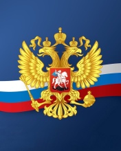 Обои Russian coat of arms and flag 176x220