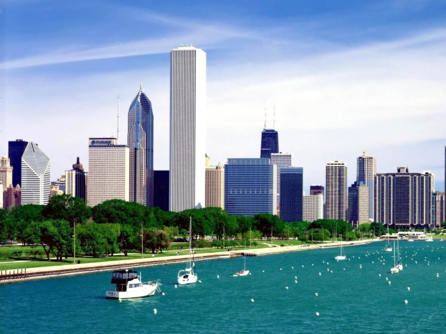 Fondo de pantalla Michigan Lake Chicago 640x480