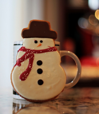 Snowman Cookie - Obrázkek zdarma pro 240x400