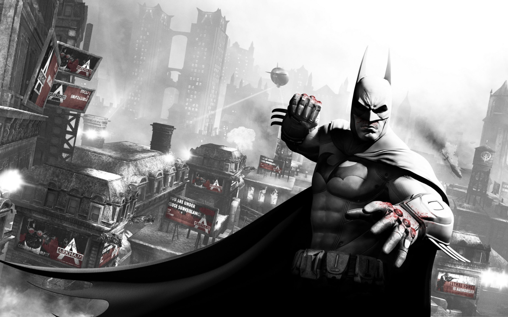 Обои Arkham City Batman 1680x1050