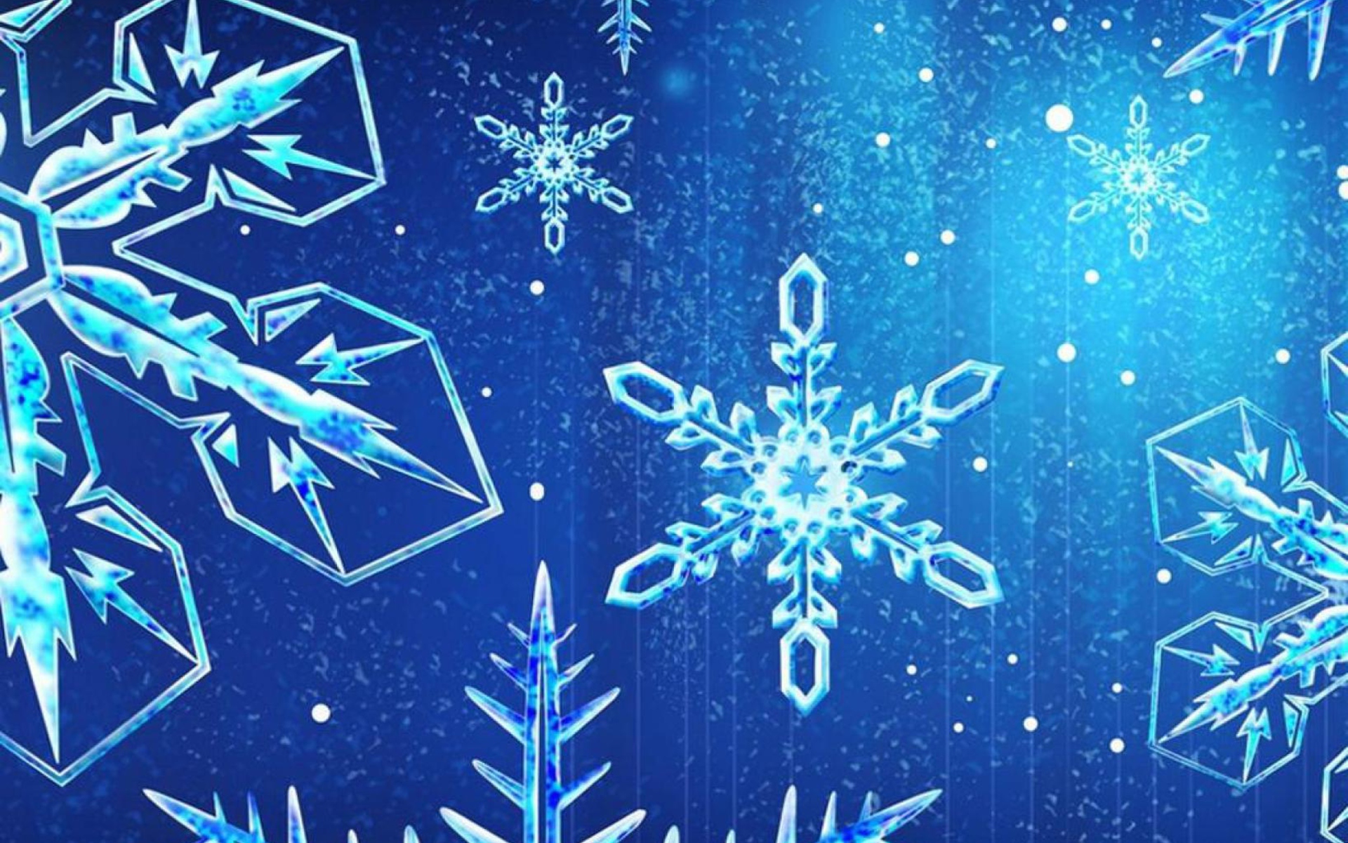 Fondo de pantalla Blue Snowflakes 1920x1200