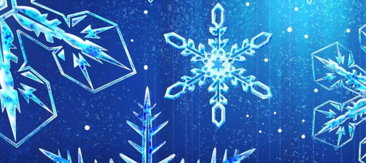Screenshot №1 pro téma Blue Snowflakes 720x320