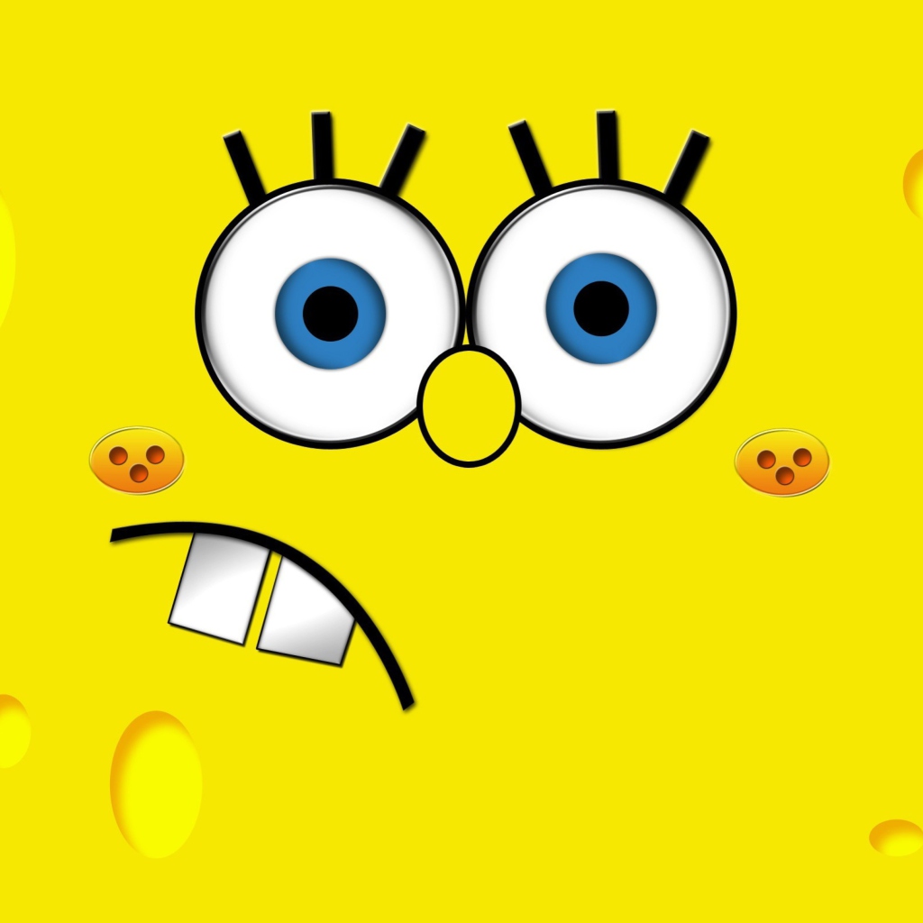 Обои Yellow Spongebob 1024x1024