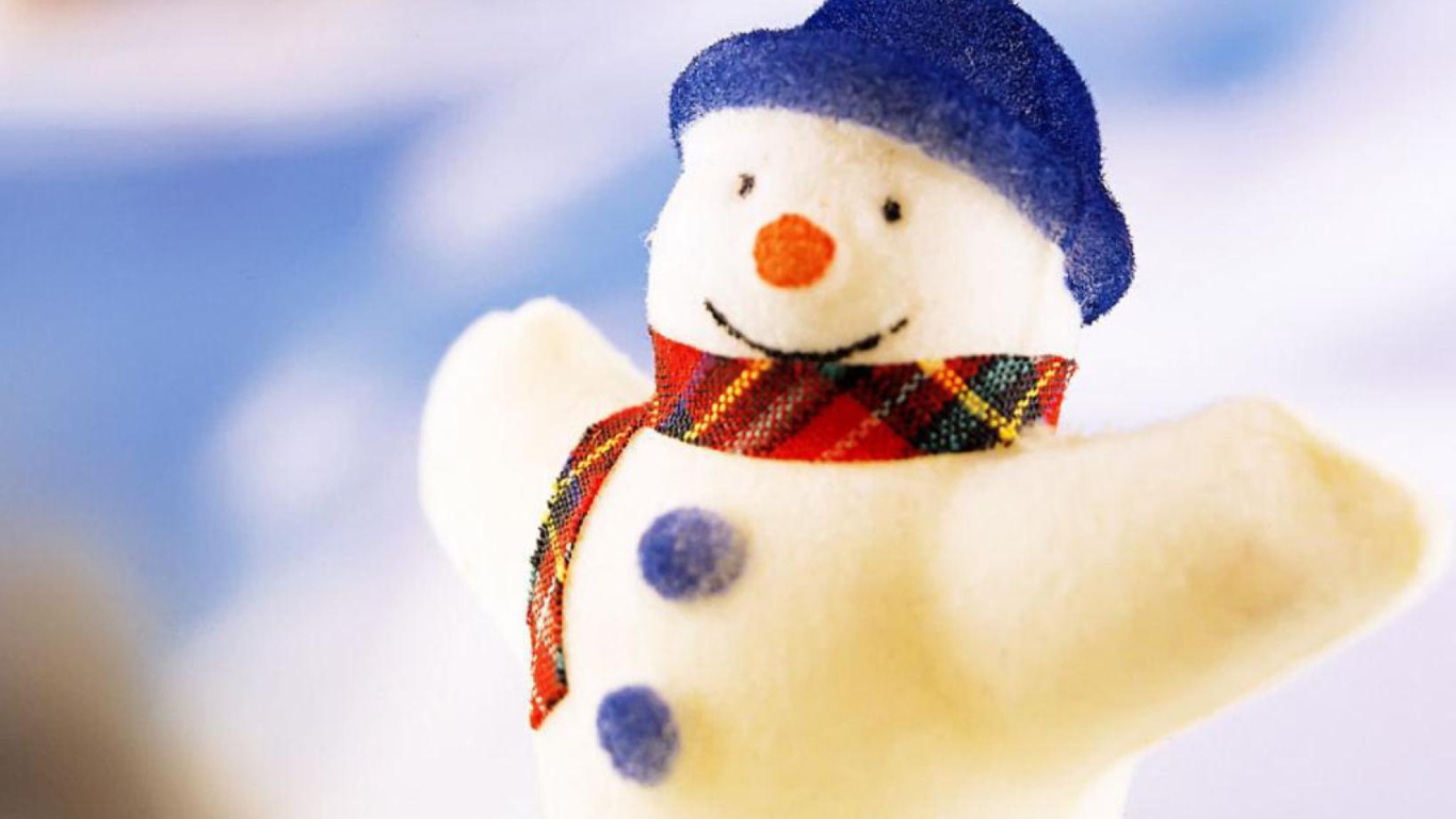 Happy Snowman wallpaper 1366x768