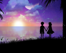 Screenshot №1 pro téma Holding Hands At Sunset 220x176