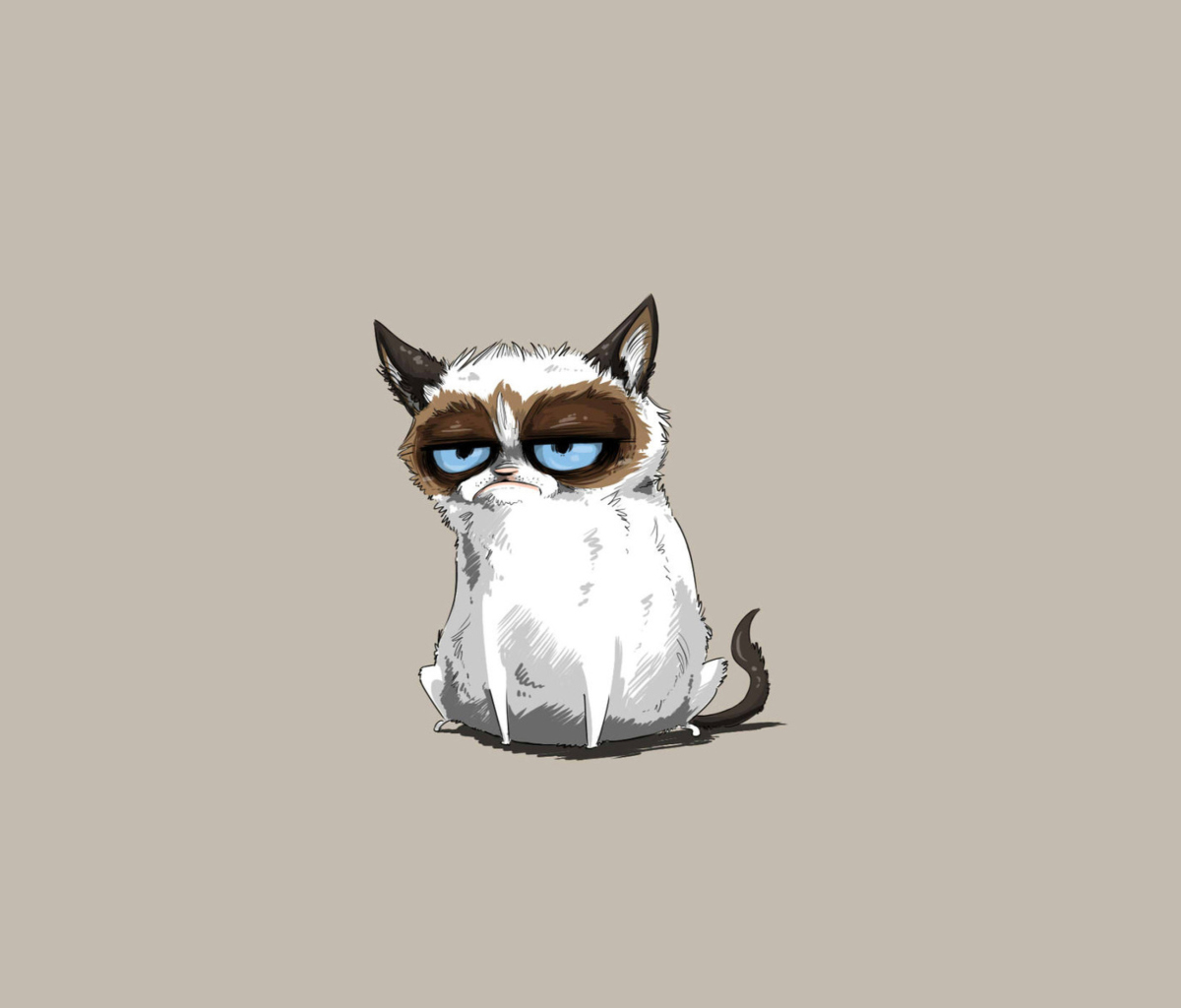 Screenshot №1 pro téma Grumpy Cat Drawing 1200x1024