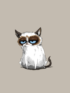 Fondo de pantalla Grumpy Cat Drawing 240x320