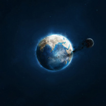 Das Planet and Asteroid Wallpaper 208x208
