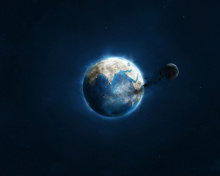 Screenshot №1 pro téma Planet and Asteroid 220x176