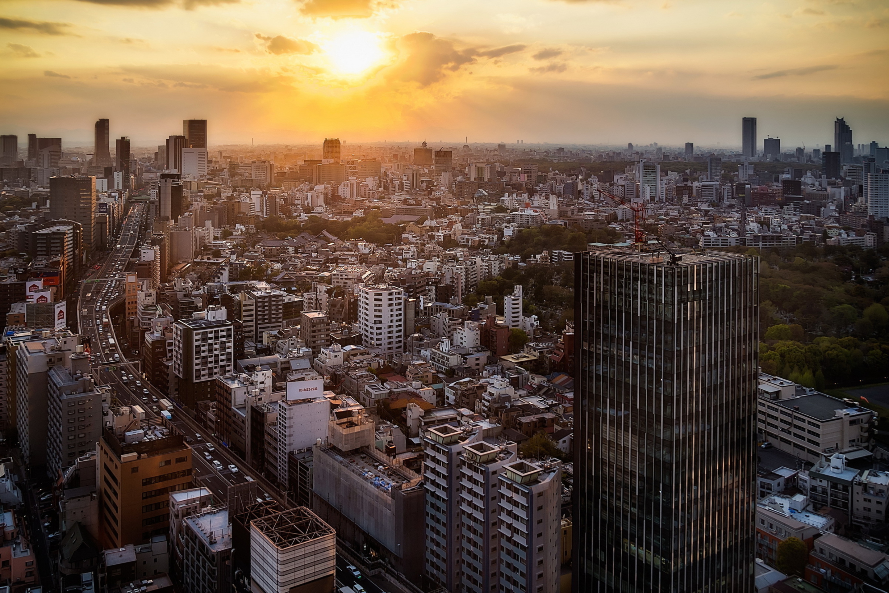 Fondo de pantalla Sunset Over Tokyo 2880x1920