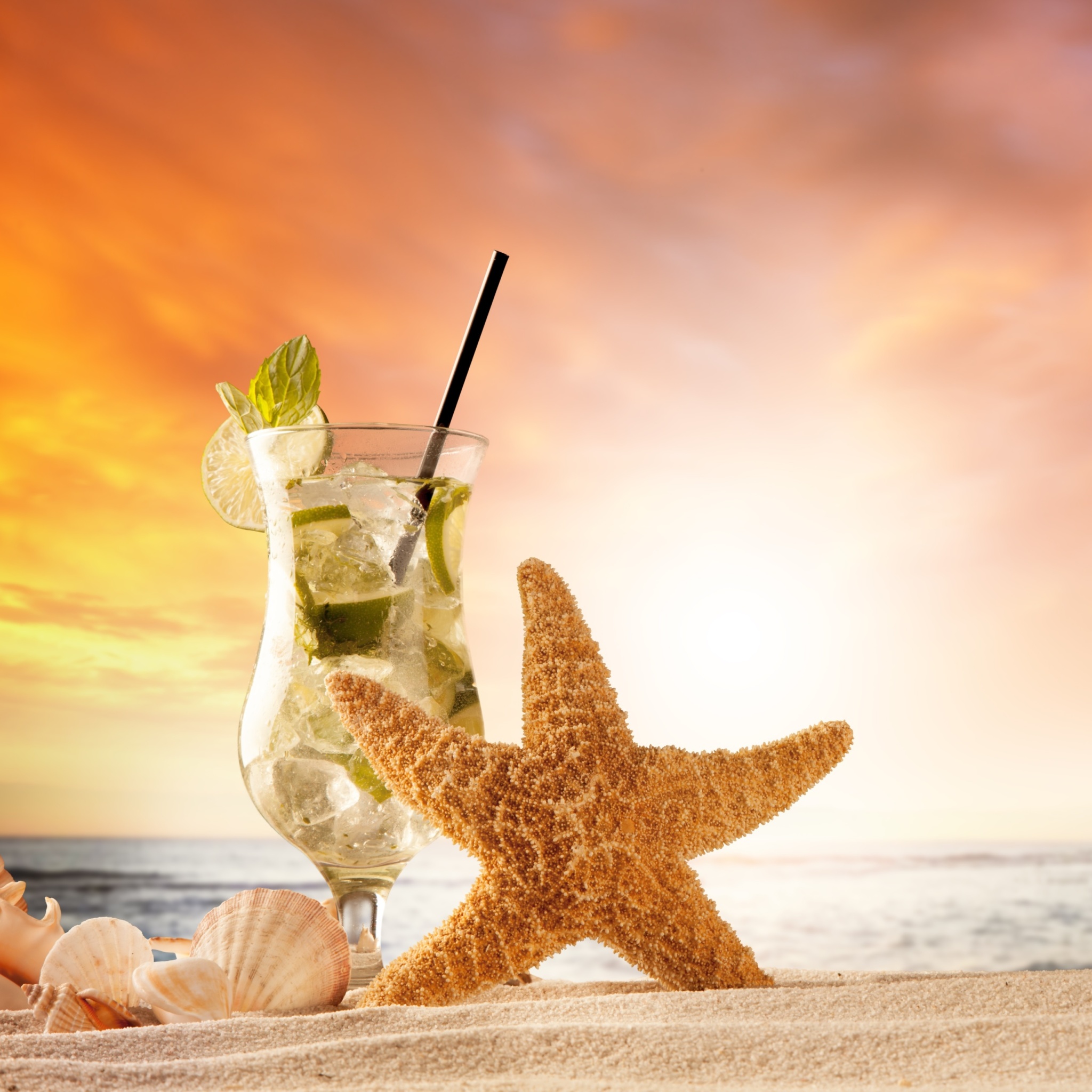 Fondo de pantalla Beach Drinks Cocktail 2048x2048
