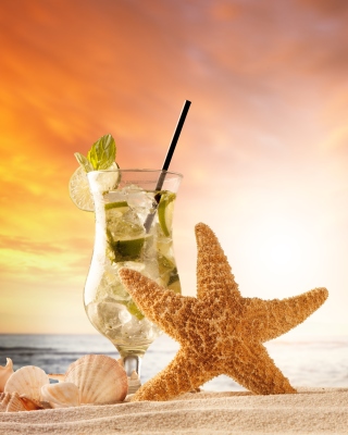Beach Drinks Cocktail papel de parede para celular para Nokia Asha 306
