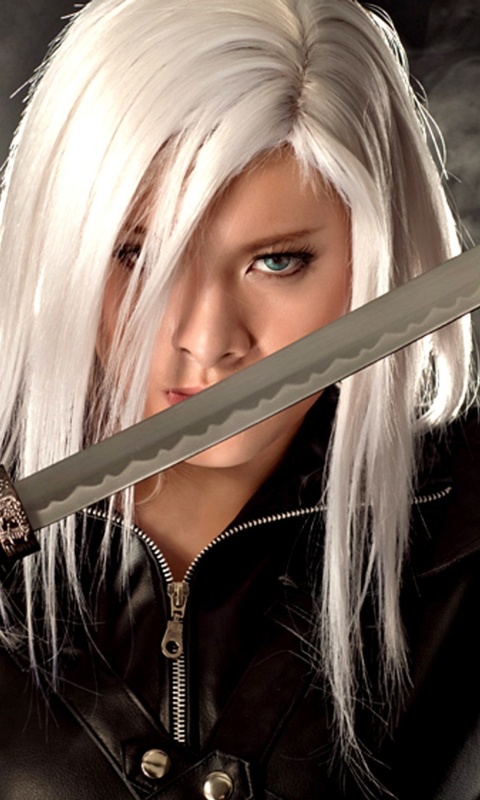 Screenshot №1 pro téma Warrior Girl with Katana 480x800