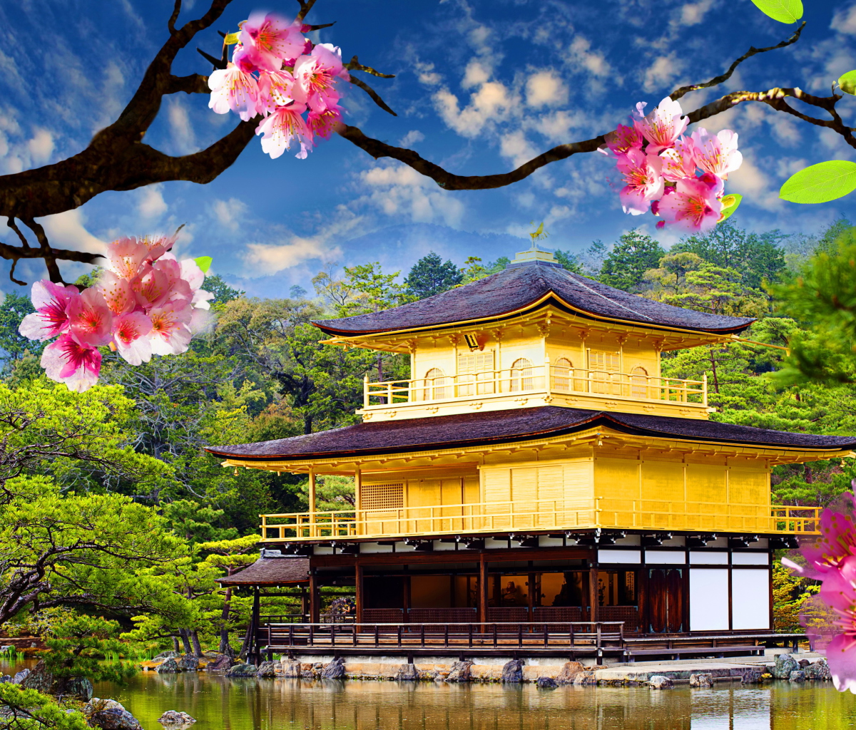 Golden Pavilion - Kinkaku-Ji wallpaper 1200x1024