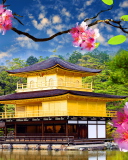 Golden Pavilion - Kinkaku-Ji wallpaper 128x160