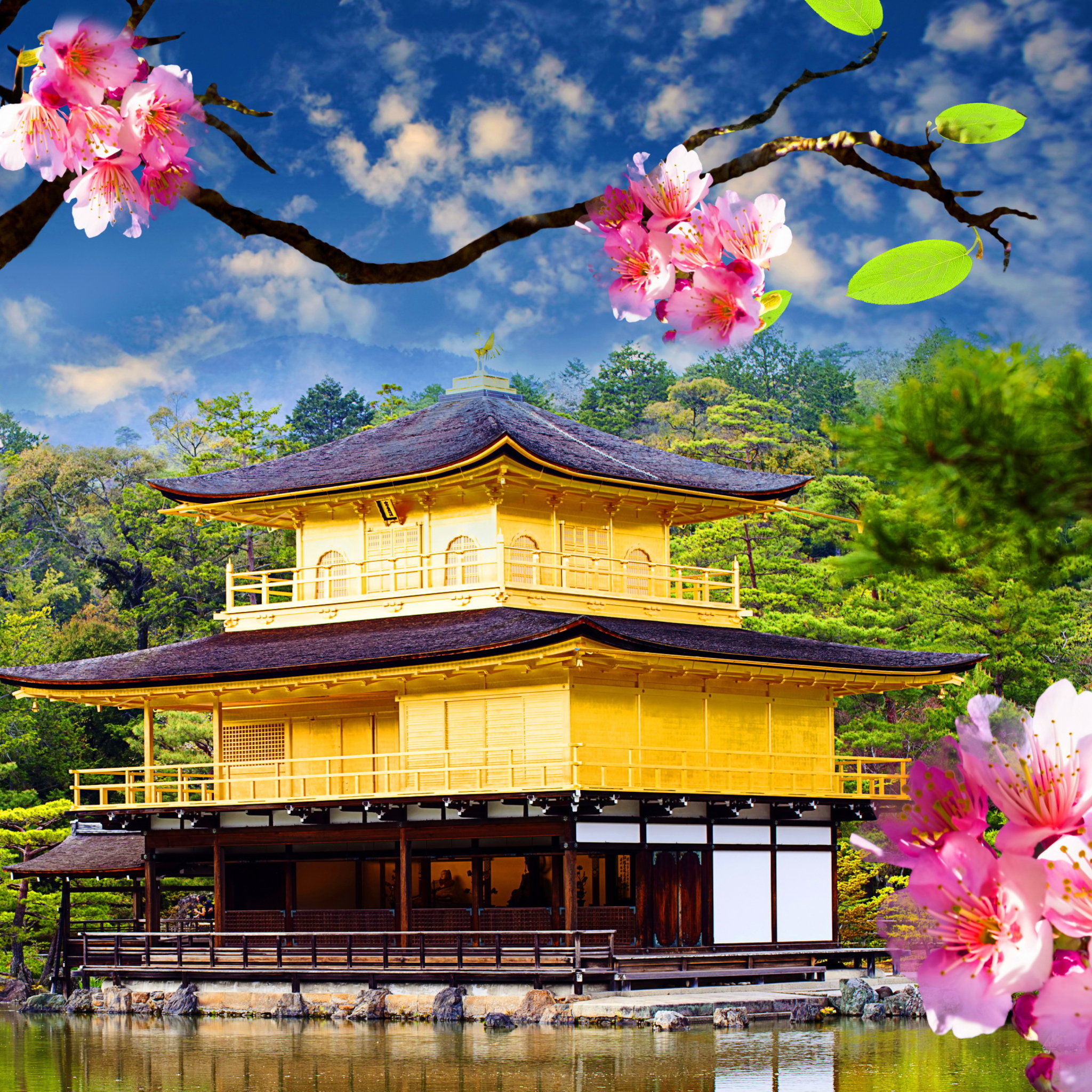 Screenshot №1 pro téma Golden Pavilion - Kinkaku-Ji 2048x2048