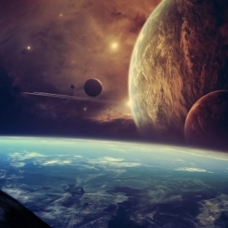 Planets In Open Space - Fondos de pantalla gratis para 128x128