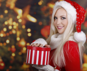 Screenshot №1 pro téma Blonde Santa Claus Girl 176x144