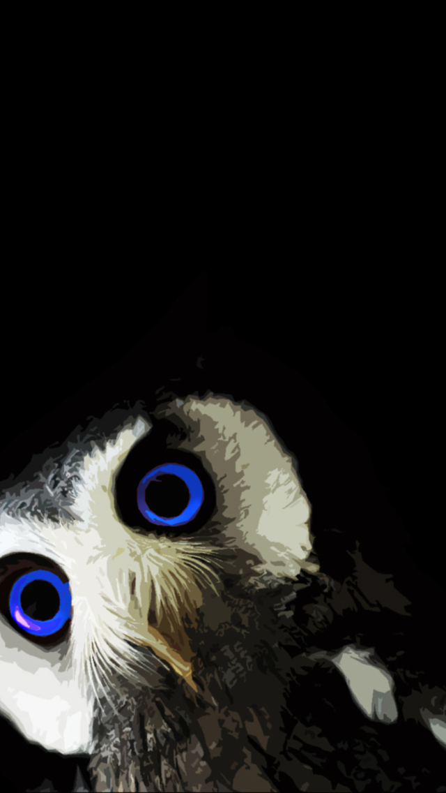 Screenshot №1 pro téma Funny Owl With Big Blue Eyes 640x1136