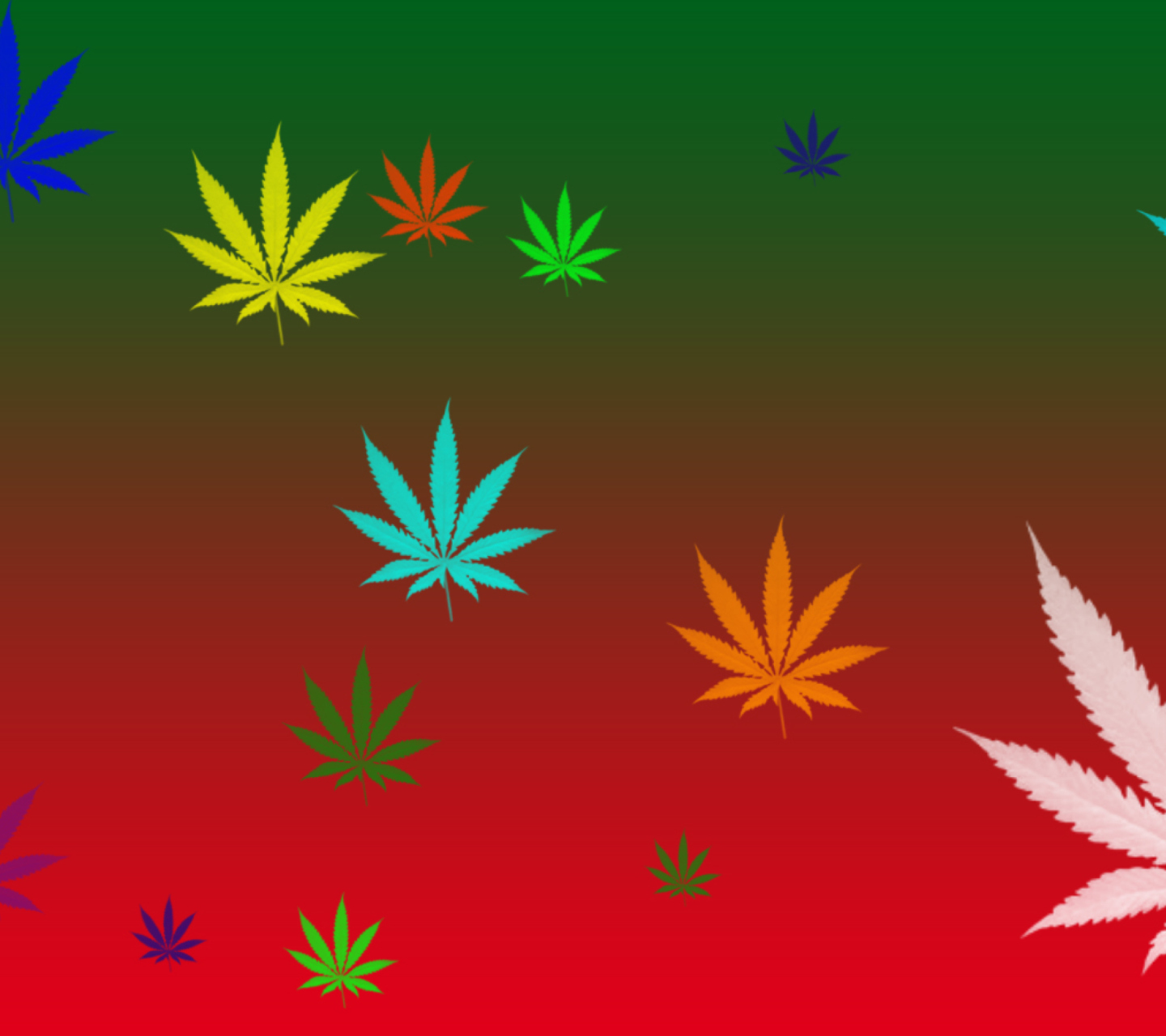 Обои Weed Colours 1440x1280