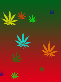 Screenshot №1 pro téma Weed Colours 240x320