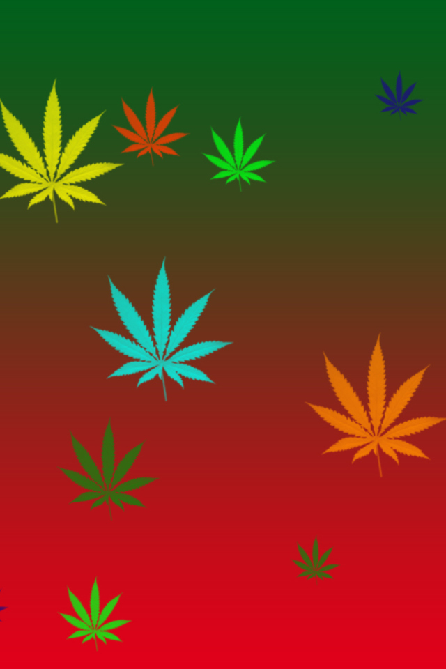 Das Weed Colours Wallpaper 640x960