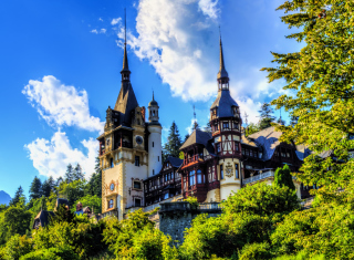 Peles Castle In Romania Background for Android, iPhone and iPad