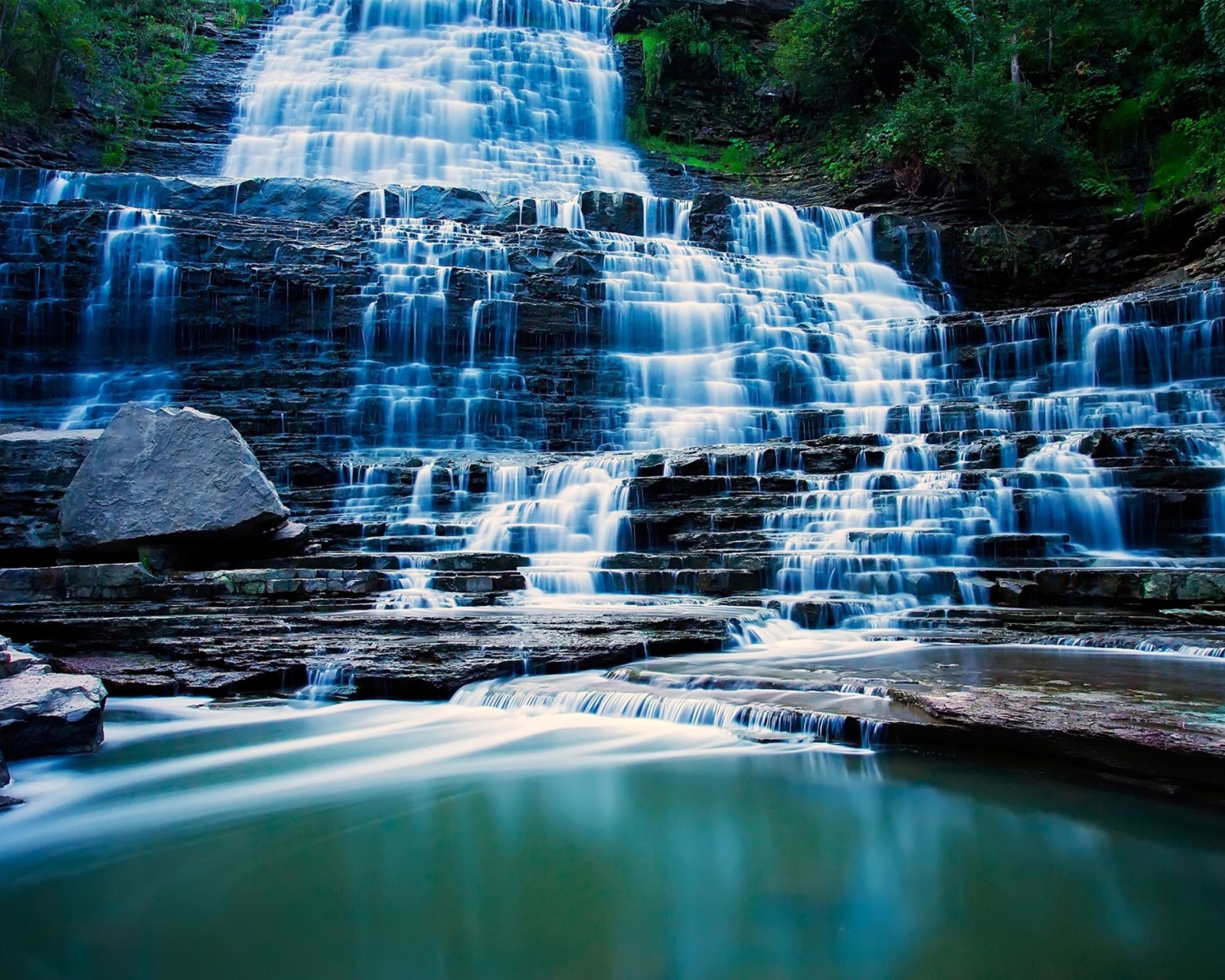 Screenshot №1 pro téma Albion Falls cascade waterfall in Hamilton, Ontario, Canada 1600x1280